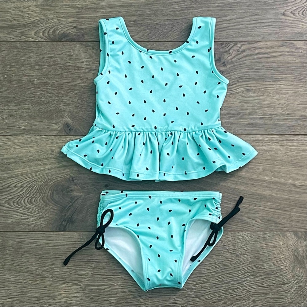 Wildling Mint Dragonfruit 24m Baby Tankini Swimsuit